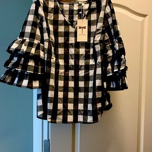Black & White  Gingham Top BNWT. Size S